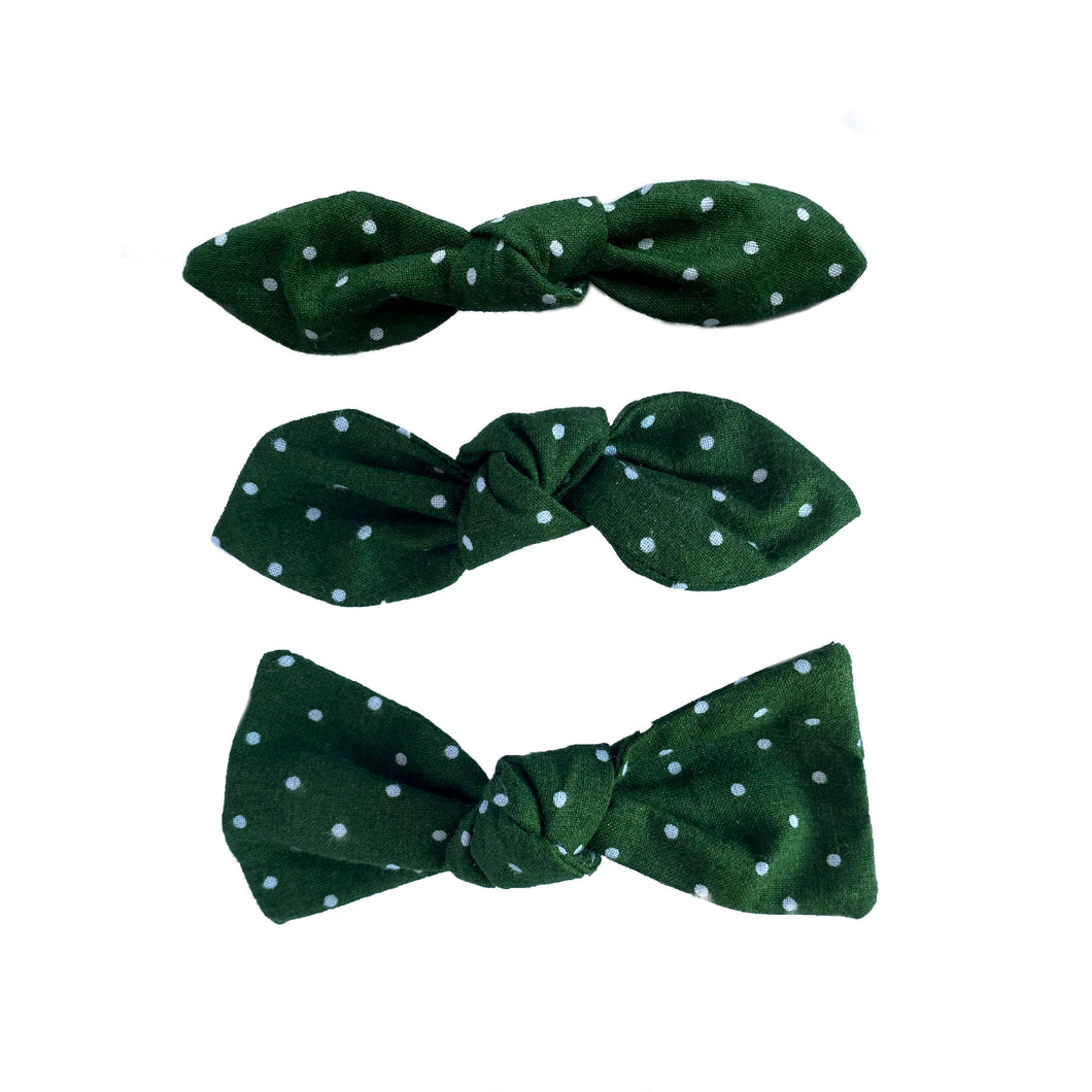 Green Polka Dots | Knot Bow