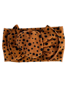 Warm Fall Dots | Knot Bow Headwrap